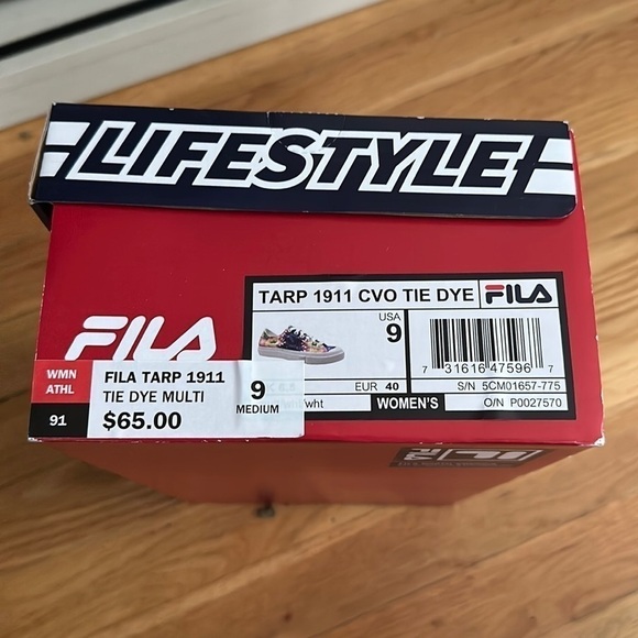 - Fila Tarp 1911 CVO tie dye woman’s size 9 new in box - Picture 10 of 10